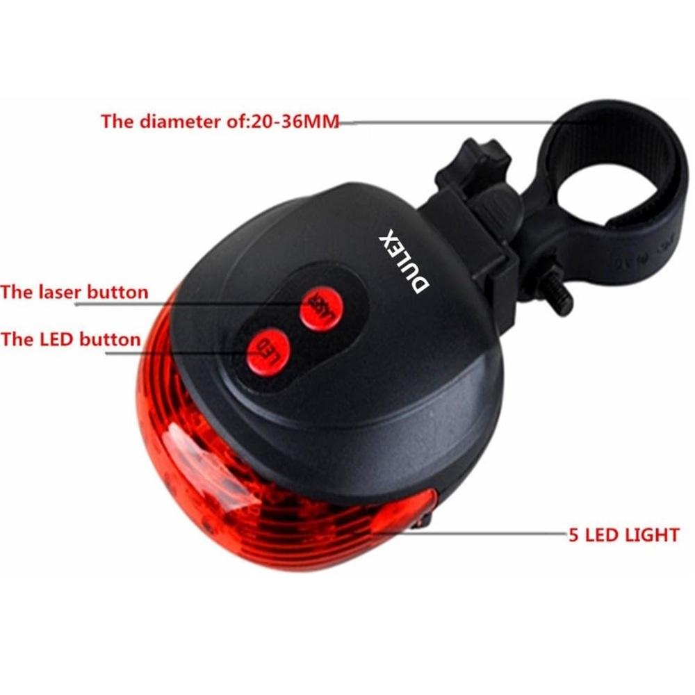 Lanterna LED com Laser | Traseira Bike