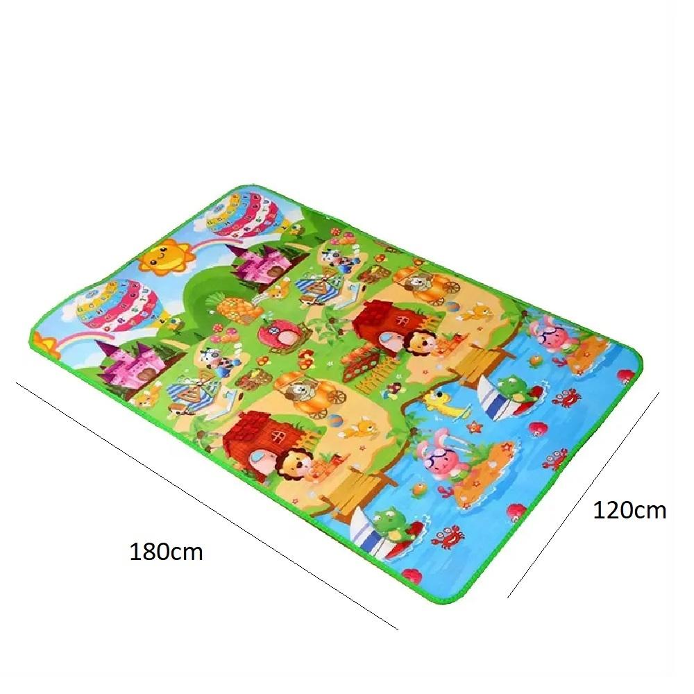 Tapete Infantil Educativo Dupla Face Térmico | 1,80m x 1,20m