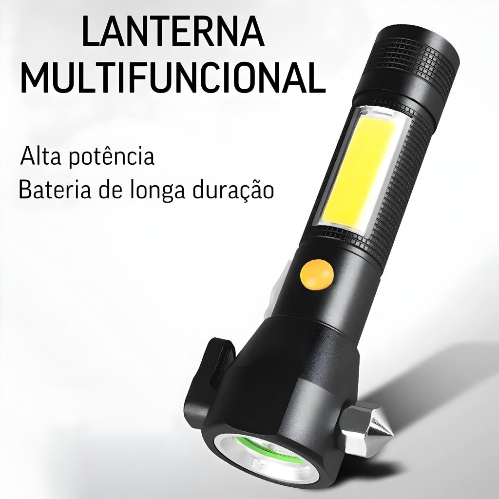 Lanterna Recarregável Solar e USB 450 Lúmens