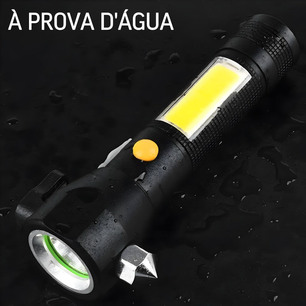 Lanterna Recarregável Solar e USB 450 Lúmens