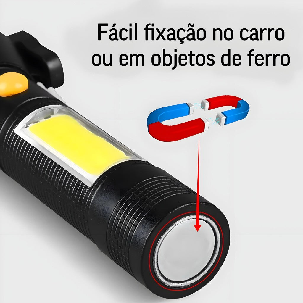 Lanterna Recarregável Solar e USB 450 Lúmens