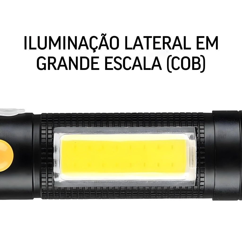 Lanterna Recarregável Solar e USB 450 Lúmens