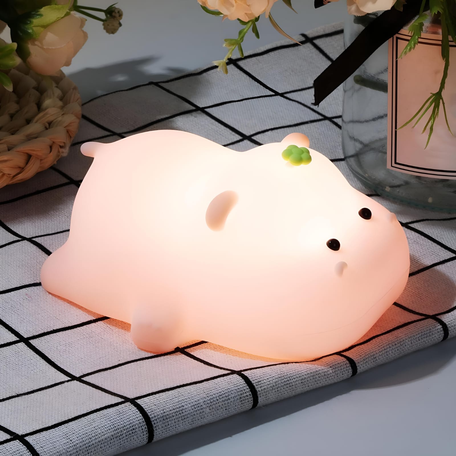 Luminária Touch LED Baby Hippo