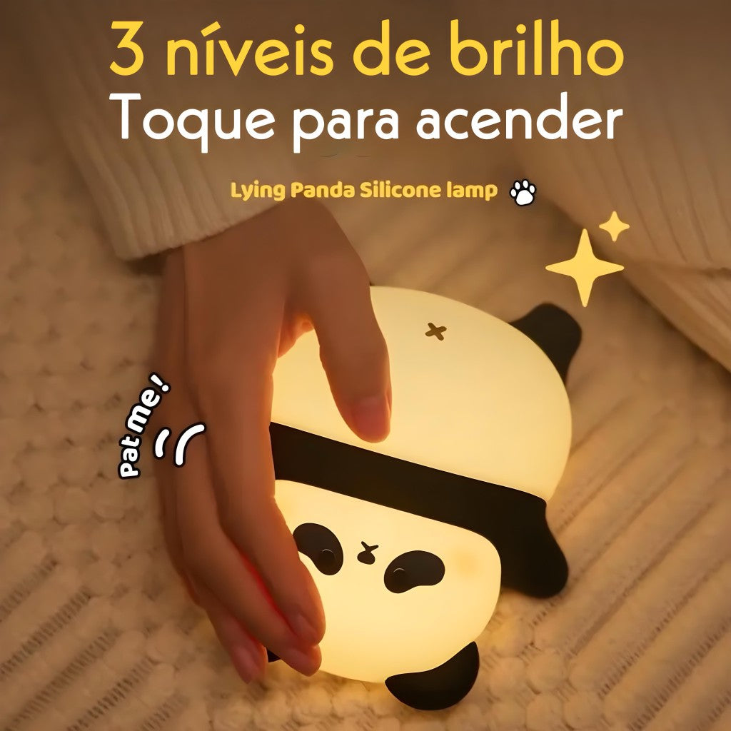 Luminária Touch Panda Deitado LED