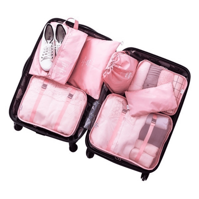 KIT 8 Bolsas Organizadoras Impermeáveis para Viagem